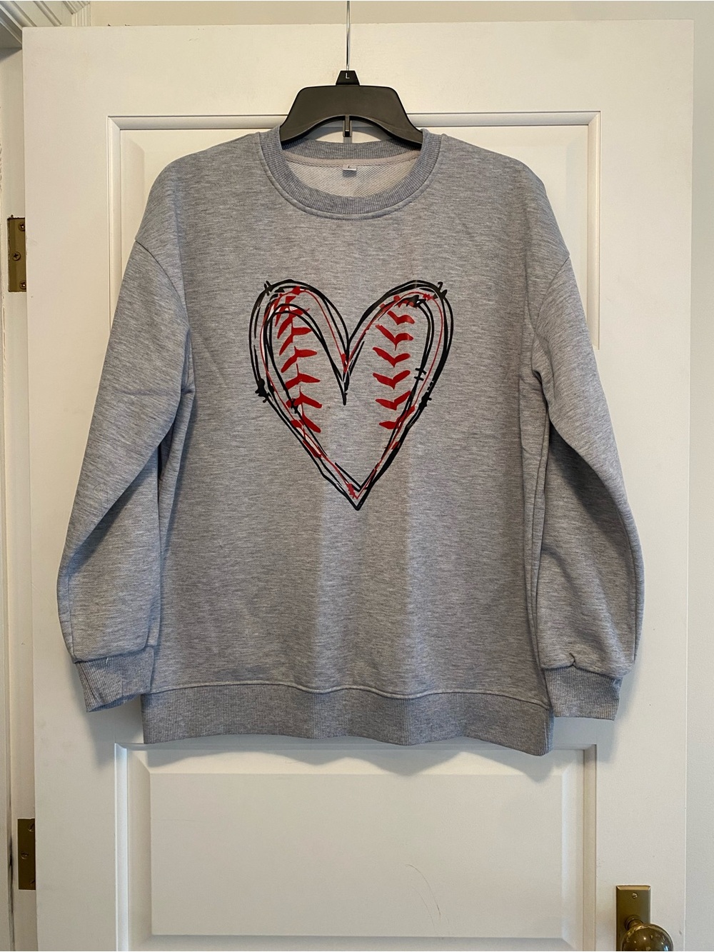 Baseball heart sweatshirt